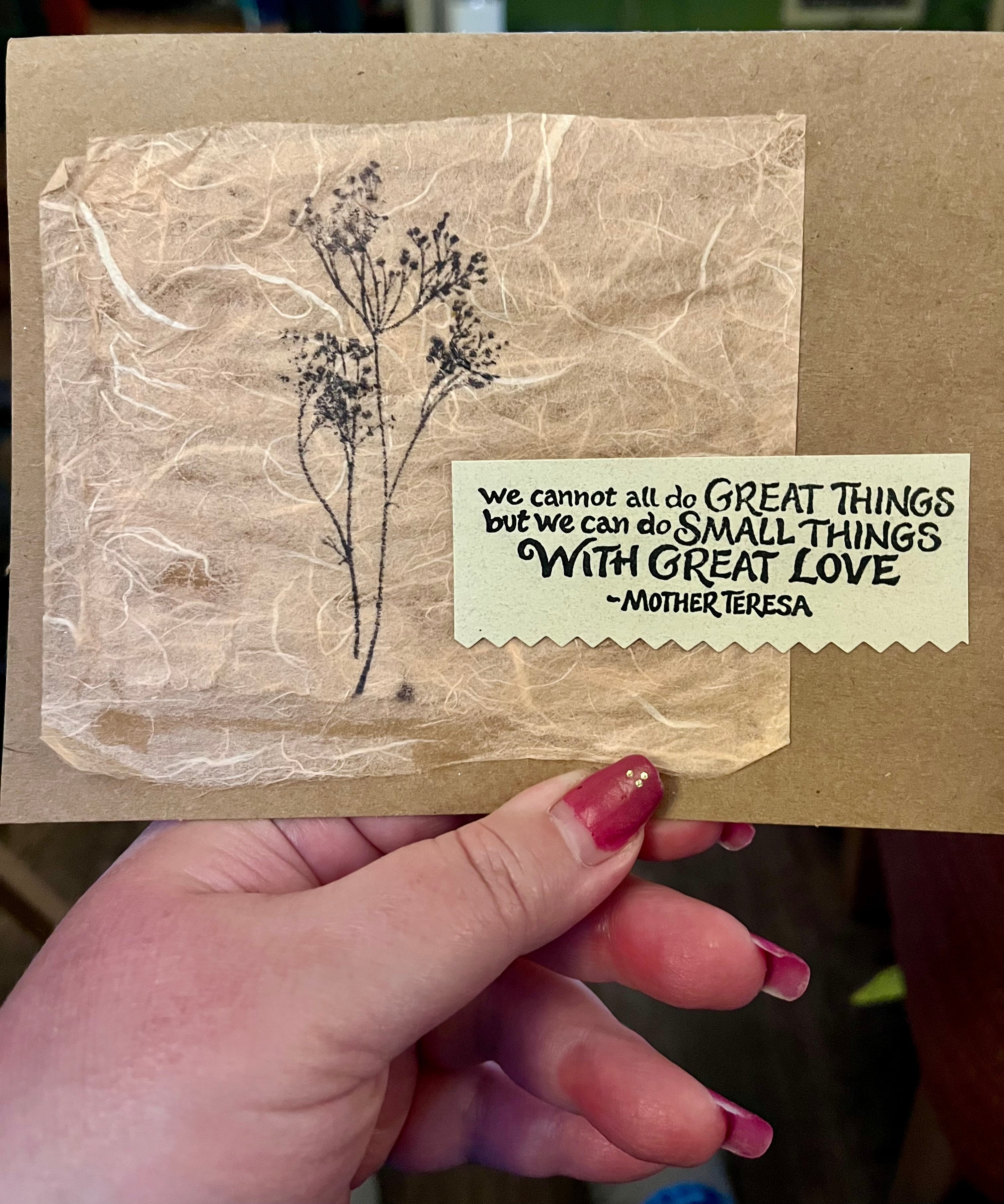 Great Love Handmade Card blank card