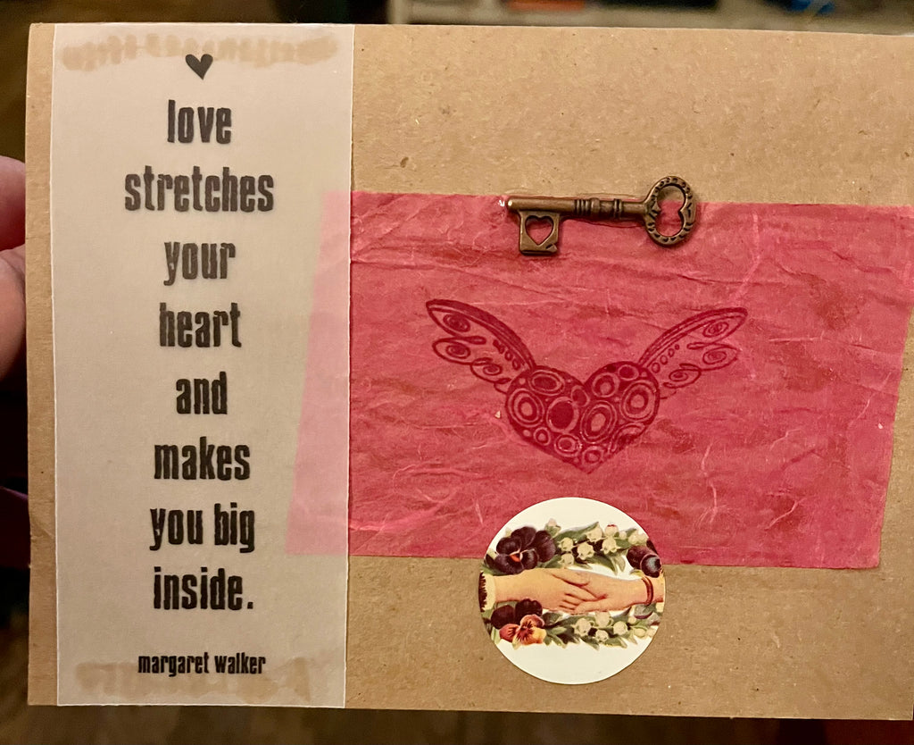 Love Stretches Your Heart Collage Card blank card