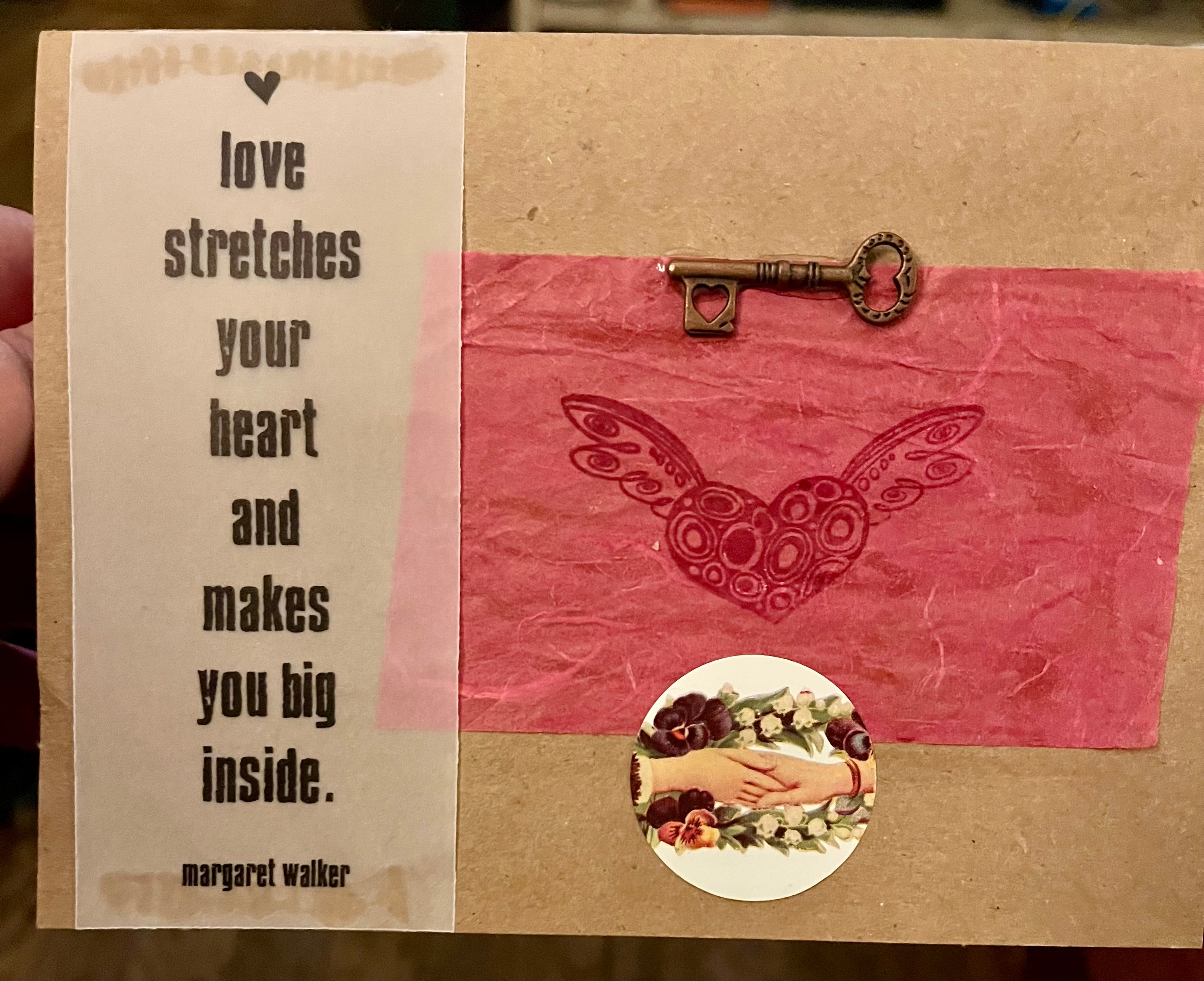 Love Stretches Your Heart Collage Card blank card