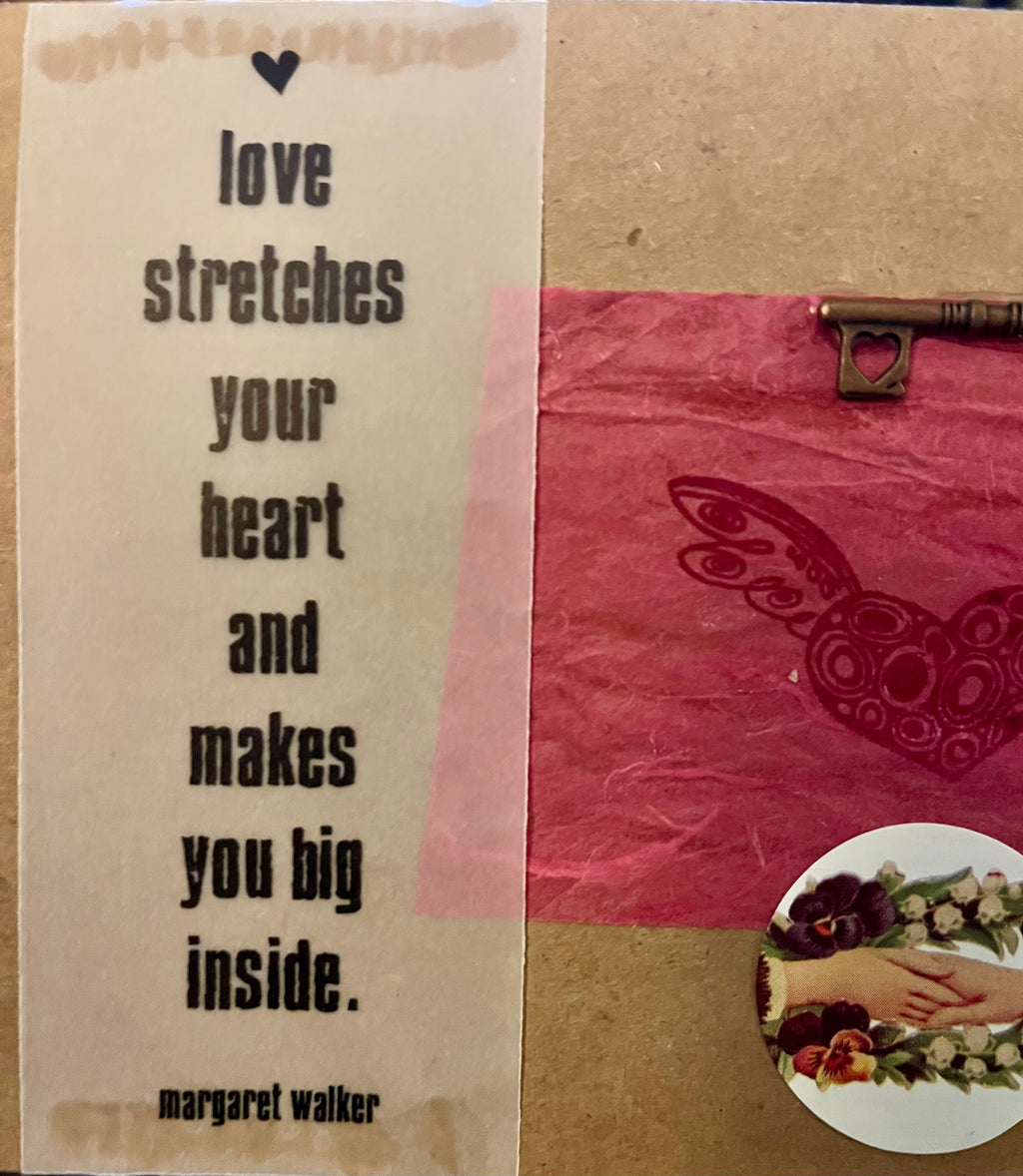 Love Stretches Your Heart Collage Card blank card