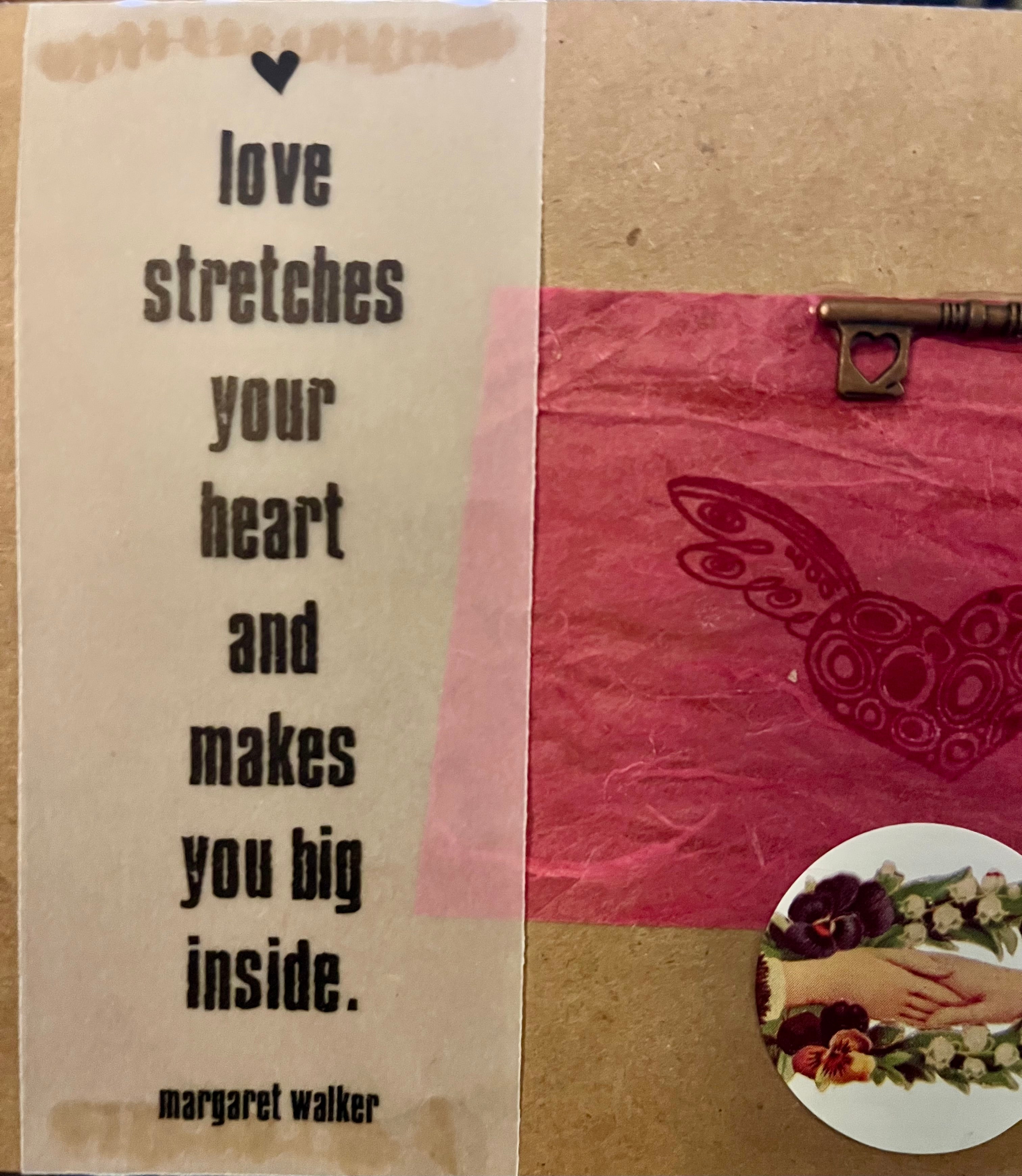 Love Stretches Your Heart Collage Card blank card