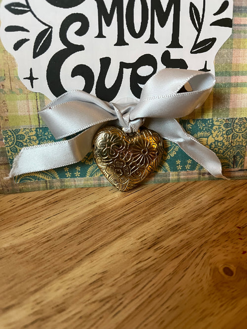 Best Mom Ever Handmade Card blank card upcycled