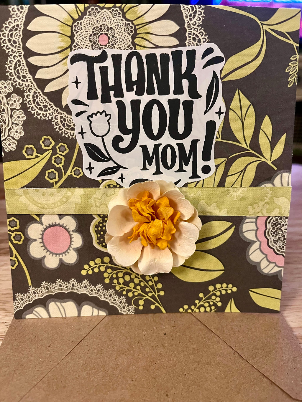 Thank You Mom Card blank card