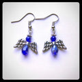 Blue Handmade Angel Earrings