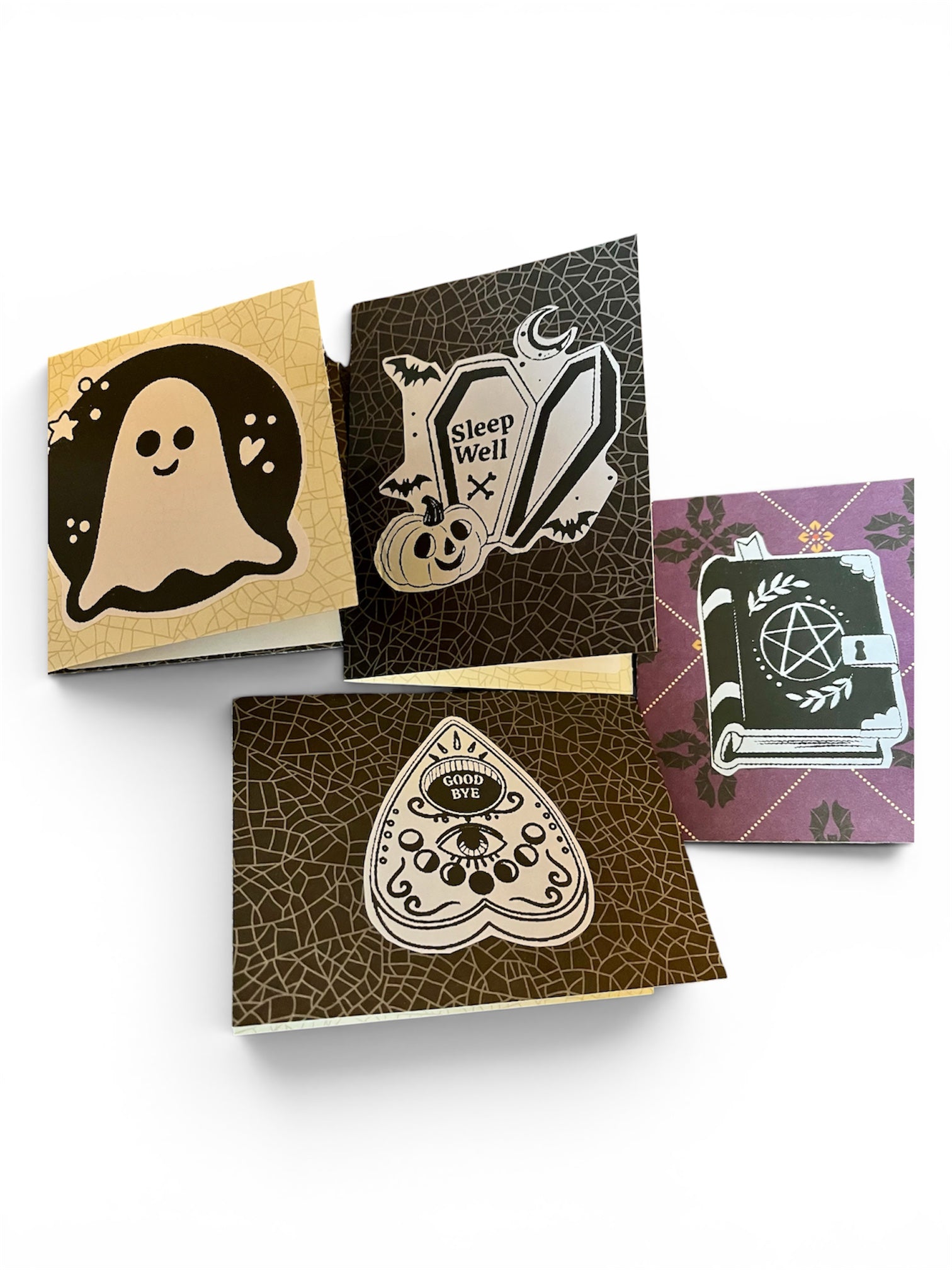 Goth Mini Cards set of 4 blank cards
